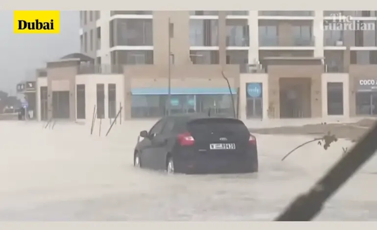 mudancas-climaticas:-nos-emirados-arabes,-dois-anos-de-chuvas-caem-em-menos-de-24-horas