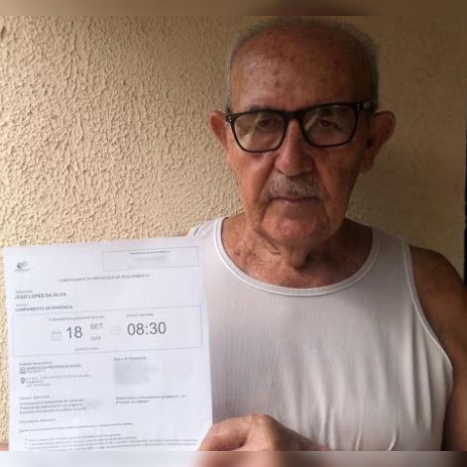 Idoso é dado como morto pelo INSS e está sem receber aposentadoria há quatro meses: