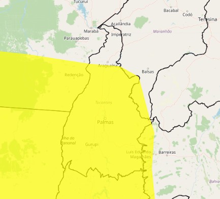 Tocantins tem alerta para chuvas intensas neste fim de semana; veja previsão