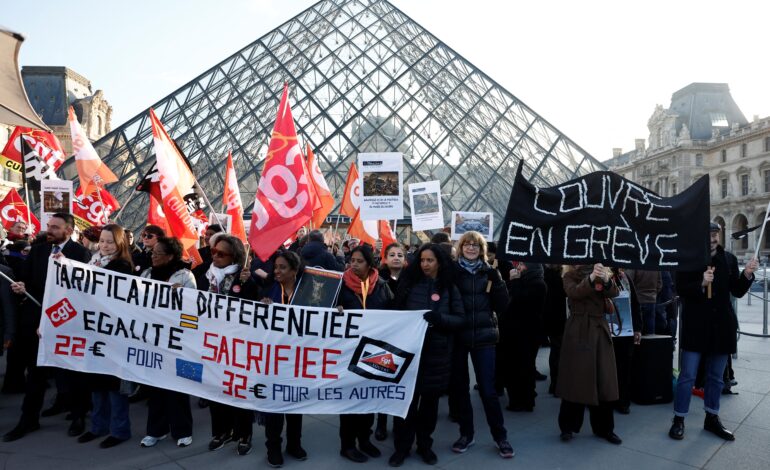 trabalhadores-do-louvre-entram-em-greve-e-fecham-museu-|-g1