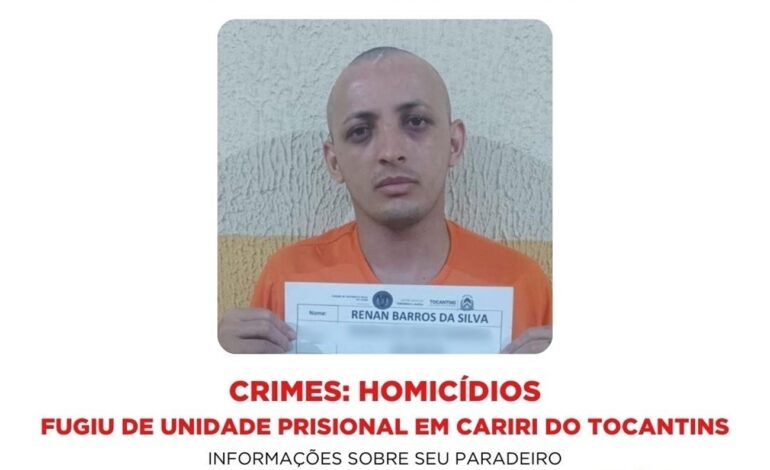serial-killer que-escapou-de-presidio-no-to-esta-a 60 horas-foragido-|-g1