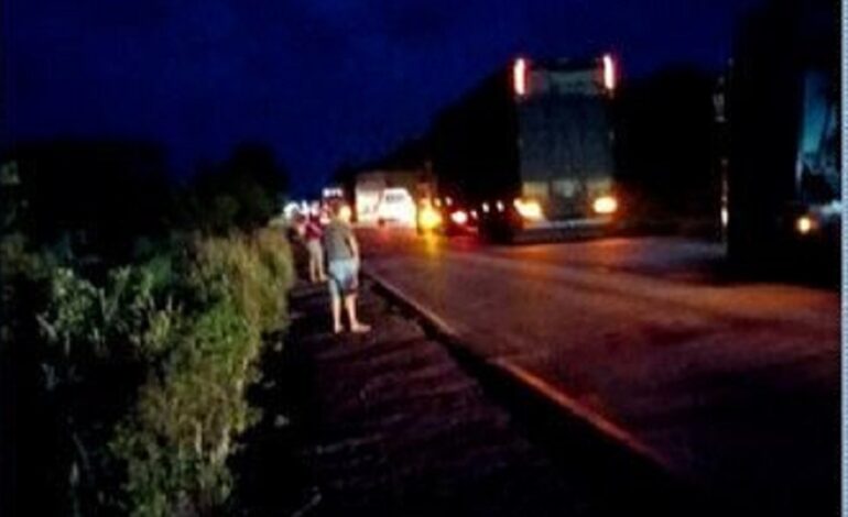 mulher-morre-apos-acidente-entre-moto-e-caminhonete-na-br-153-|-g1