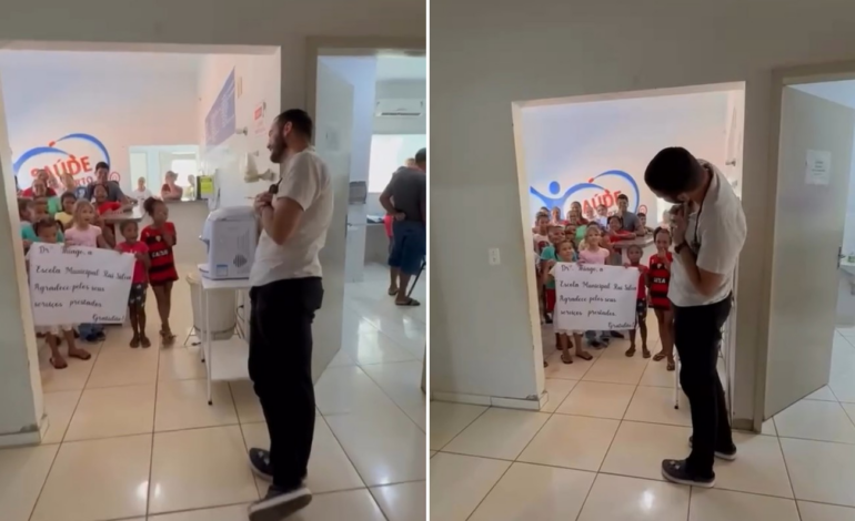 criancas-cantam-para-se-despedir-de-medico-em-unidade-de-saude-no-to-|-g1