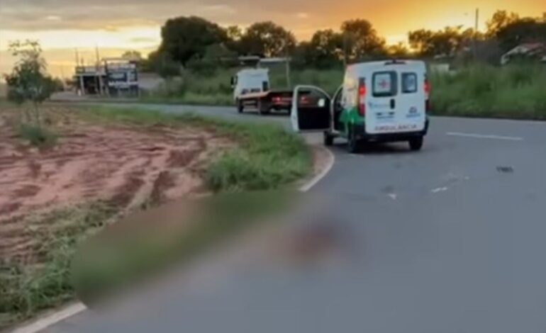 pedestre-morre-apos-ser-atropelado-na-br-153,-em-wanderlandia-|-g1