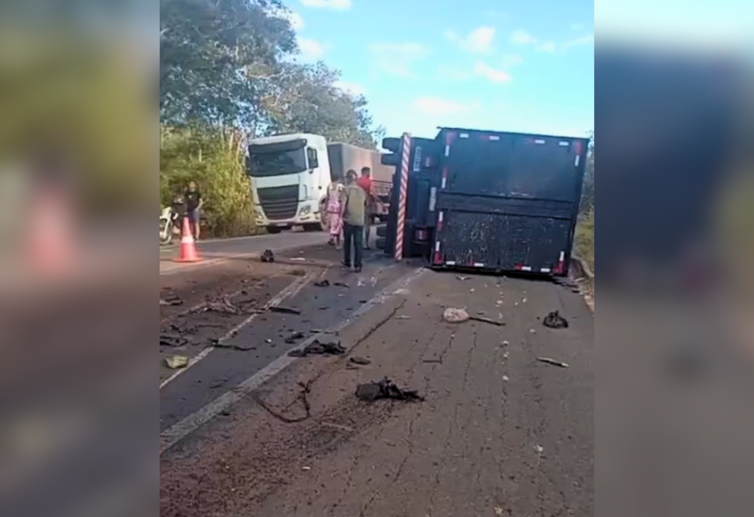 motorista-morre-em-acidente-entre-caminhonete-e-caminhao-na-br-153-|-g1