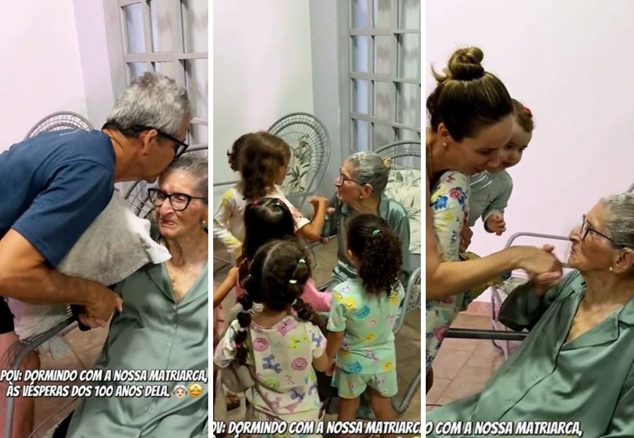 familia-se-reune-para-dormir-ao-lado-de-matriarca-e-celebrar-100-anos-|-g1