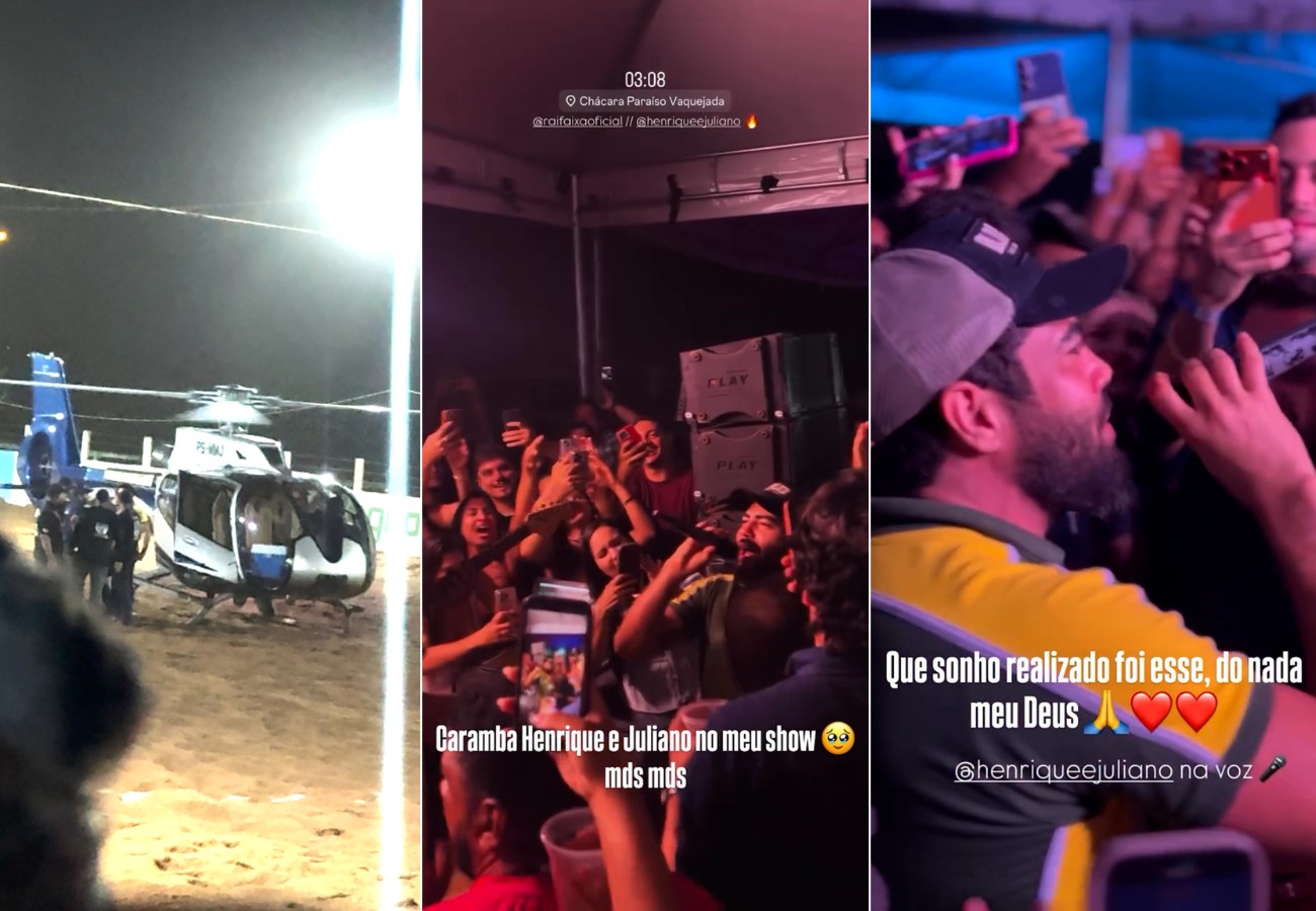 henrique-e-juliano-chegam-de-helicoptero-em-cavalgada-no-to-|-g1