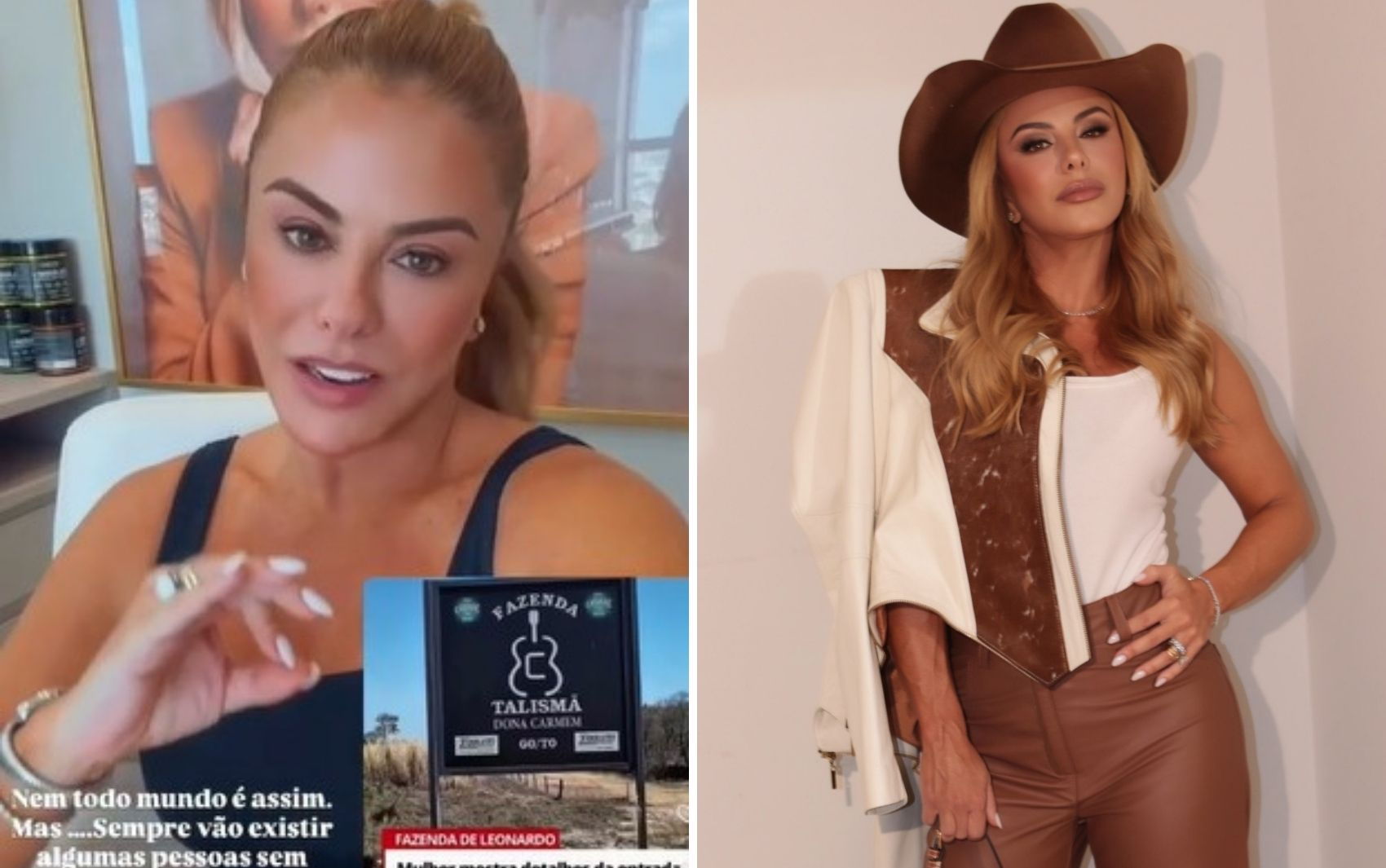 Poliana responde mulher que brincou sobre fazenda de Leonardo | G1