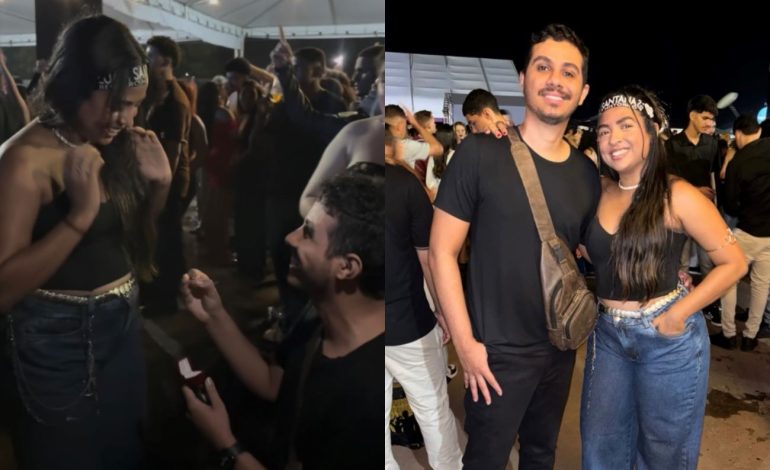 Pedido de casamento durante show de Luan Santana emociona professora | G1