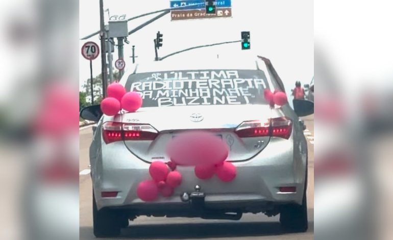 Vídeo de carro indo para última sessão de radioterapia emociona no TO | G1